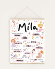 Personalisierbares Affirmationsposter Boho Dreams