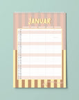 Familienkalender 2027 - STRIPES - Din A3 mit 5 Spalten