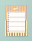 Familienkalender 2027 - STRIPES - Din A3 mit 5 Spalten