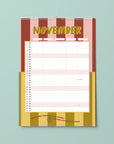 Familienkalender 2027 - STRIPES - Din A3 mit 5 Spalten