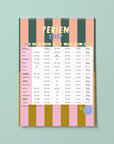 Familienkalender 2027 - STRIPES - Din A3 mit 5 Spalten