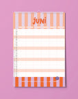 Familienkalender 2027 - STRIPES - Din A3 mit 6 Spalten