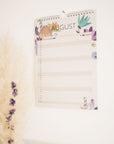 Wandkalender Flowers 2024 - Din A4 mit 3 Spalten