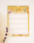 Wandkalender Flowers 2024 - Din A4 mit 3 Spalten