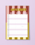 Wandkalender 2027 - STRIPES - Din A4 mit 3 Spalten