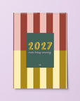 Wandkalender 2027 - STRIPES - Din A4 mit 3 Spalten