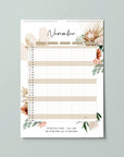 Floraler Familienkalender 2026 - Flowers - Din A3 mit 5 Spalten