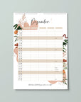Floraler Familienkalender 2026 - Flowers - Din A3 mit 5 Spalten