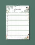 Floraler Familienkalender 2026 - Flowers - Din A3 mit 6 Spalten