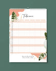 Floraler Familienkalender 2026 - Flowers - Din A3 mit 6 Spalten