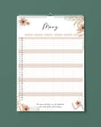 Floraler Familienkalender 2026 - Flowers - Din A3 mit 6 Spalten