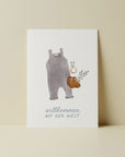 Postkarte Willkommen auf der Welt - Romper