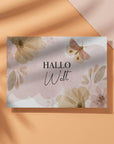 Postkarte Zur Geburt - floral Edition
