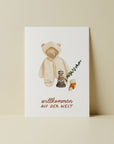 Postkarte Willkommen auf der Welt - Cozy