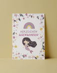 Postkarte Herzlichen Glückwunsch - Mermaid