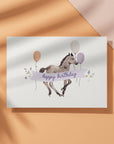 Postkarte Happy Birthday - Pferdeliebe