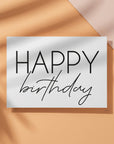 Postkarte Happy Birthday Black & White