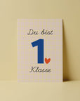 Postkarte Einschulung - Du bist 1. Klasse