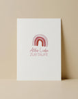 Postkarte Alles Liebe zur Taufe - Rosa