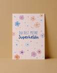 Postkarte Superheldin
