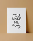 Postkarte You make me happy
