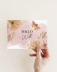 Postkarte Zur Geburt - floral Edition