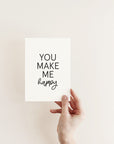 Postkarte You make me happy