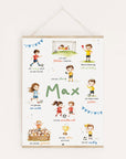 Personalisierbares Affirmationsposter Fussball