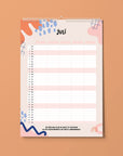 Moderner Familienkalender 2027 - Pastellbunt - Din A3 mit 5 Spalten
