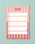 Familienkalender 2027 - STRIPES - Din A3 mit 5 Spalten