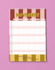 Familienkalender 2027 - STRIPES - Din A3 mit 6 Spalten