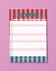 Familienkalender 2027 - STRIPES - Din A3 mit 6 Spalten