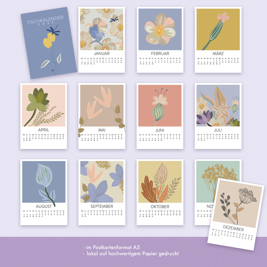 Tischkalender Flowers 2025