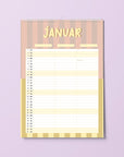 Wandkalender 2027 - STRIPES - Din A4 mit 3 Spalten