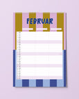 Wandkalender 2027 - STRIPES - Din A4 mit 3 Spalten