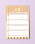 Wandkalender 2027 - STRIPES - Din A4 mit 3 Spalten