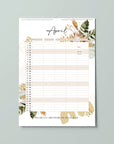 Floraler Familienkalender 2026 - Flowers - Din A3 mit 5 Spalten