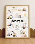 Personalisierbares Affirmationsposter Baustelle