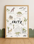 Personalisierbares Affirmationsposter Dinoland