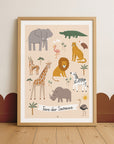 Lernposter Tiere der Savanne
