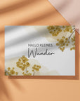 Postkarte Hallo kleines Wunder - floral Edition