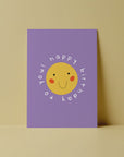 Postkarte Happy Birthday - Smiley