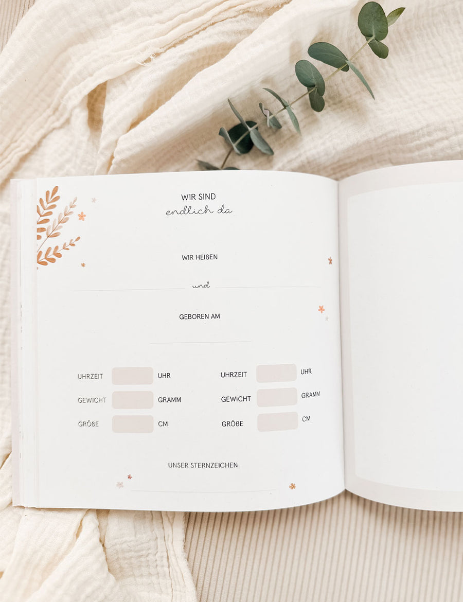 Zwillingsalbum Schwangerschaft - Doppelte Liebe im Bauch - Natural Love