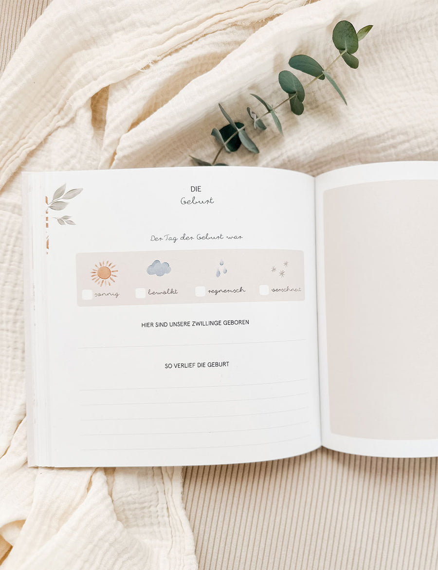 Zwillingsalbum Schwangerschaft - Doppelte Liebe im Bauch - Natural Love