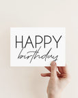 Postkarte Happy Birthday Black & White