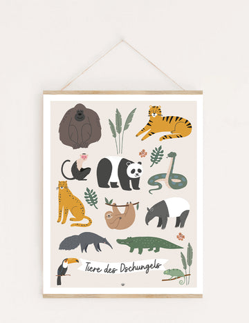 Poster Tiere des Dschungels