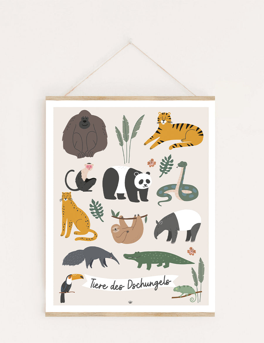 Poster Tiere des Dschungels